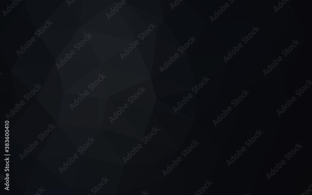 Dark Black vector polygon abstract layout. Dark Black vector polygon abstract layout.
