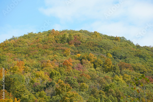 Beautiful scenic view of the mountains in Western Pennsylvania. October, fall foliage. © Kathy