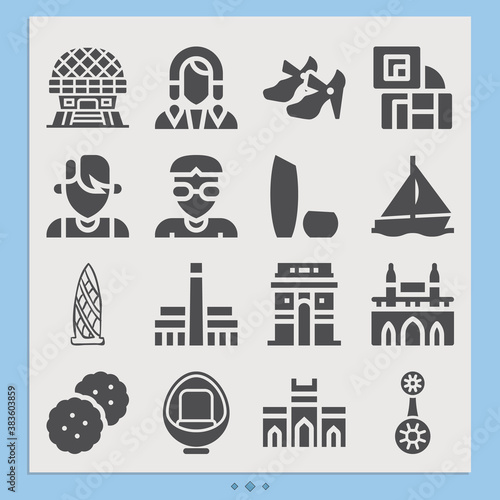 Simple set of ultra related filled icons.