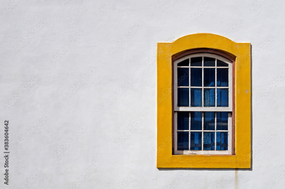 Ancient colonial window in historical city of Ouro Preto, Brazil Ancient colonial window in historical city of Ouro Preto, Brazil