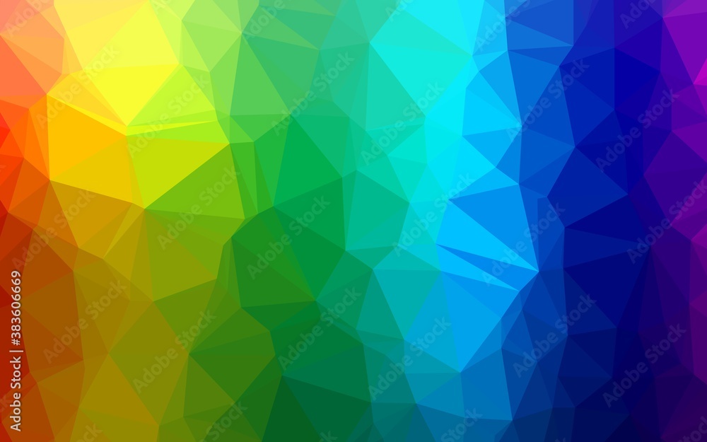 Fototapeta premium Light Multicolor, Rainbow vector triangle mosaic cover.