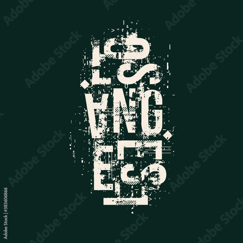 Los Angeles hand lettering. Exclusive typographic logo design. Best for t-shirts, greetings, poster design, media