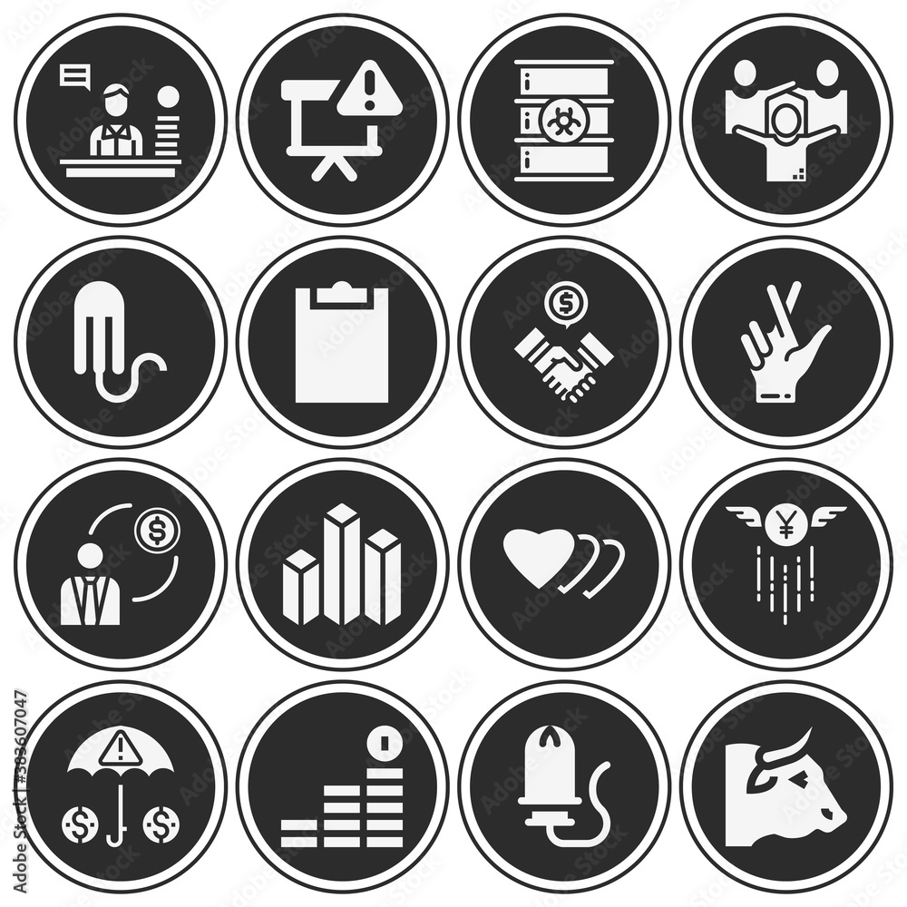 Fototapeta premium 16 pack of venture filled web icons set