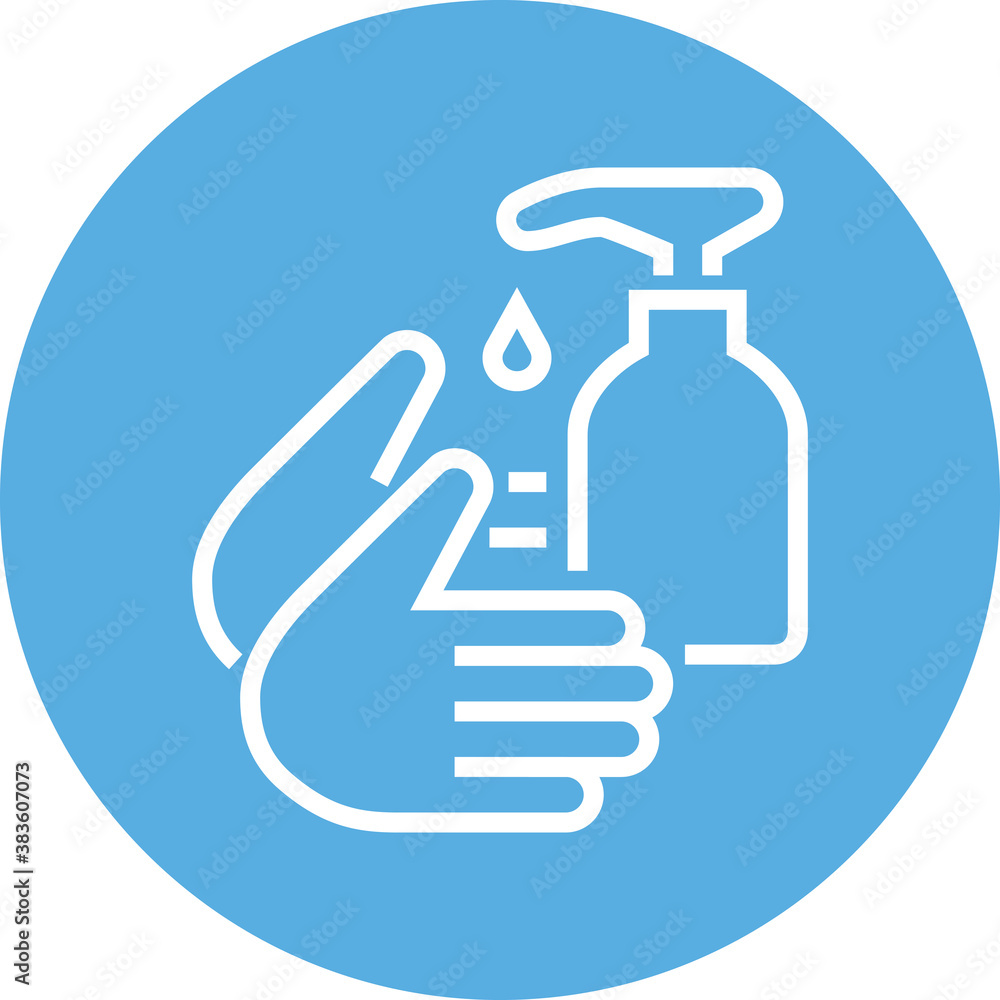 Two Hands With Soap Dispenser Outline Icon Two Hands With Soap Dispenser Outline Icon