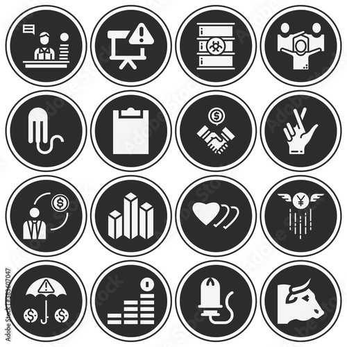 16 pack of venture  filled web icons set