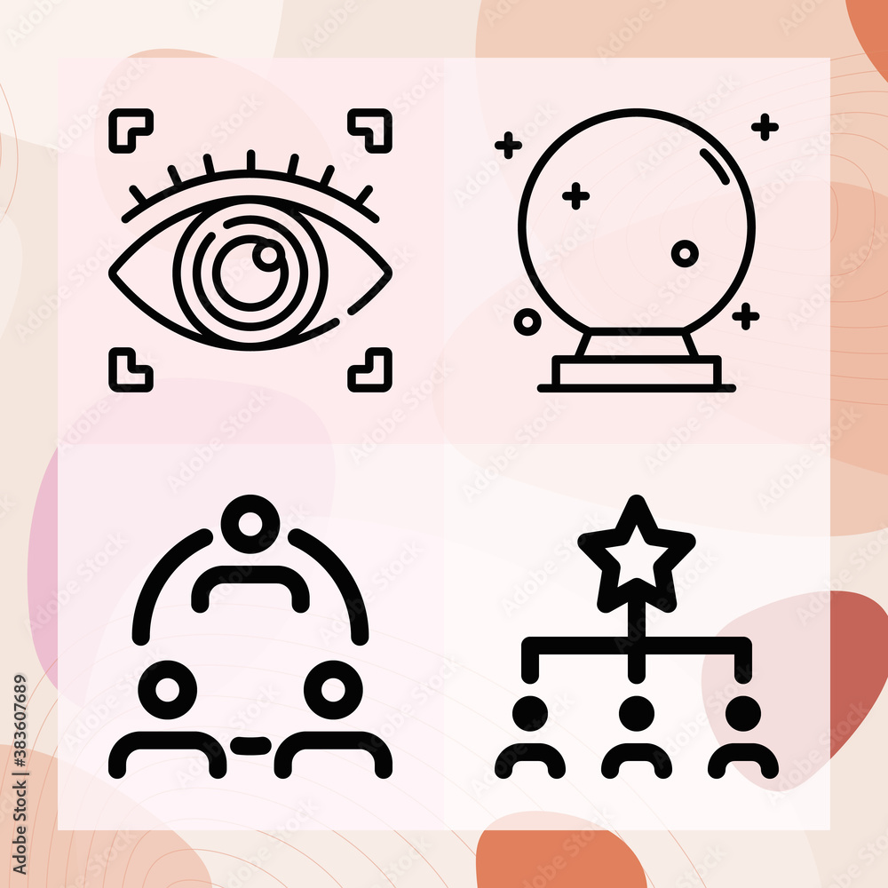 Simple set of generations related lineal icons Simple set of generations related lineal icons