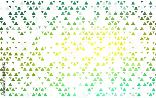 Light Green, Yellow vector pattern in polygonal style.