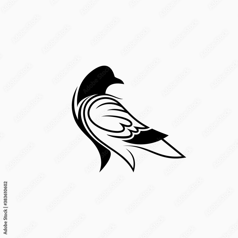 Obraz premium Creative a pigeon logo design 