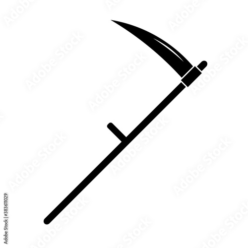 Simple illustration of scythe icon  Concept for Halloween day
