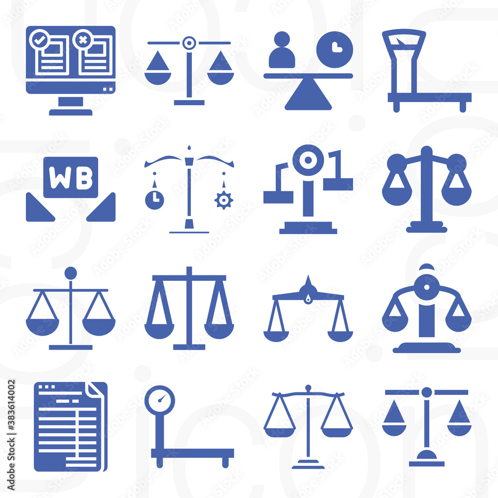 16 pack of equivalence filled web icons set 16 pack of equivalence filled web icons set
