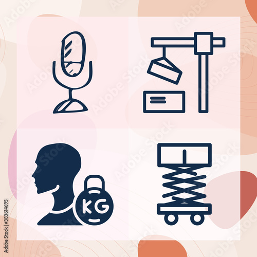 Simple set of coefficient related filled icons