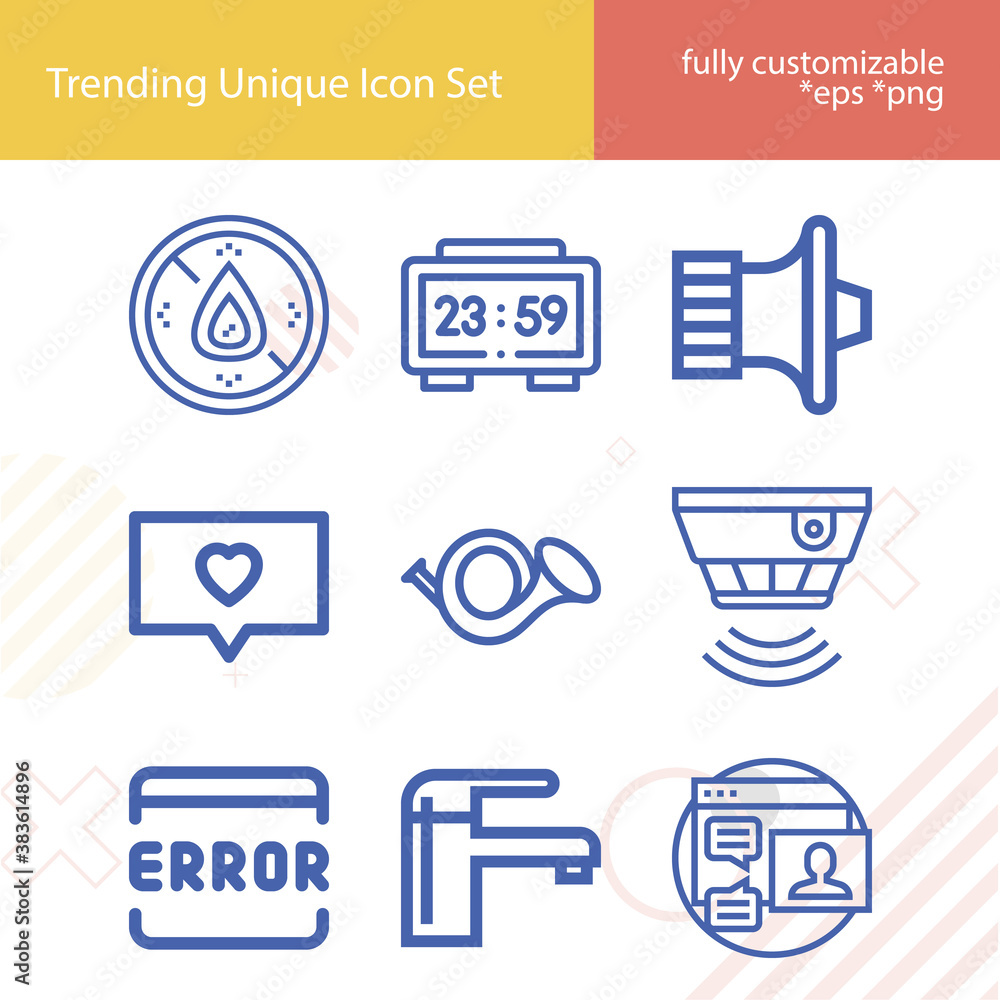 Simple set of alert related lineal icons. Simple set of alert related lineal icons.