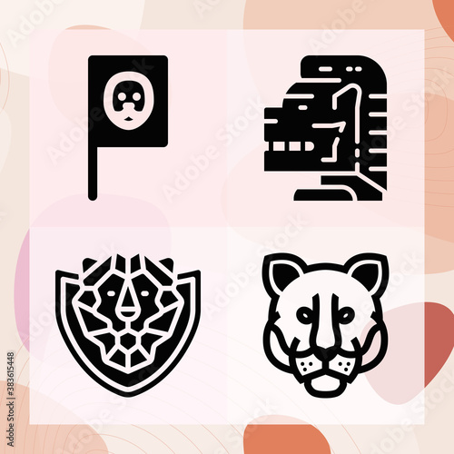 Simple set of lin related filled icons