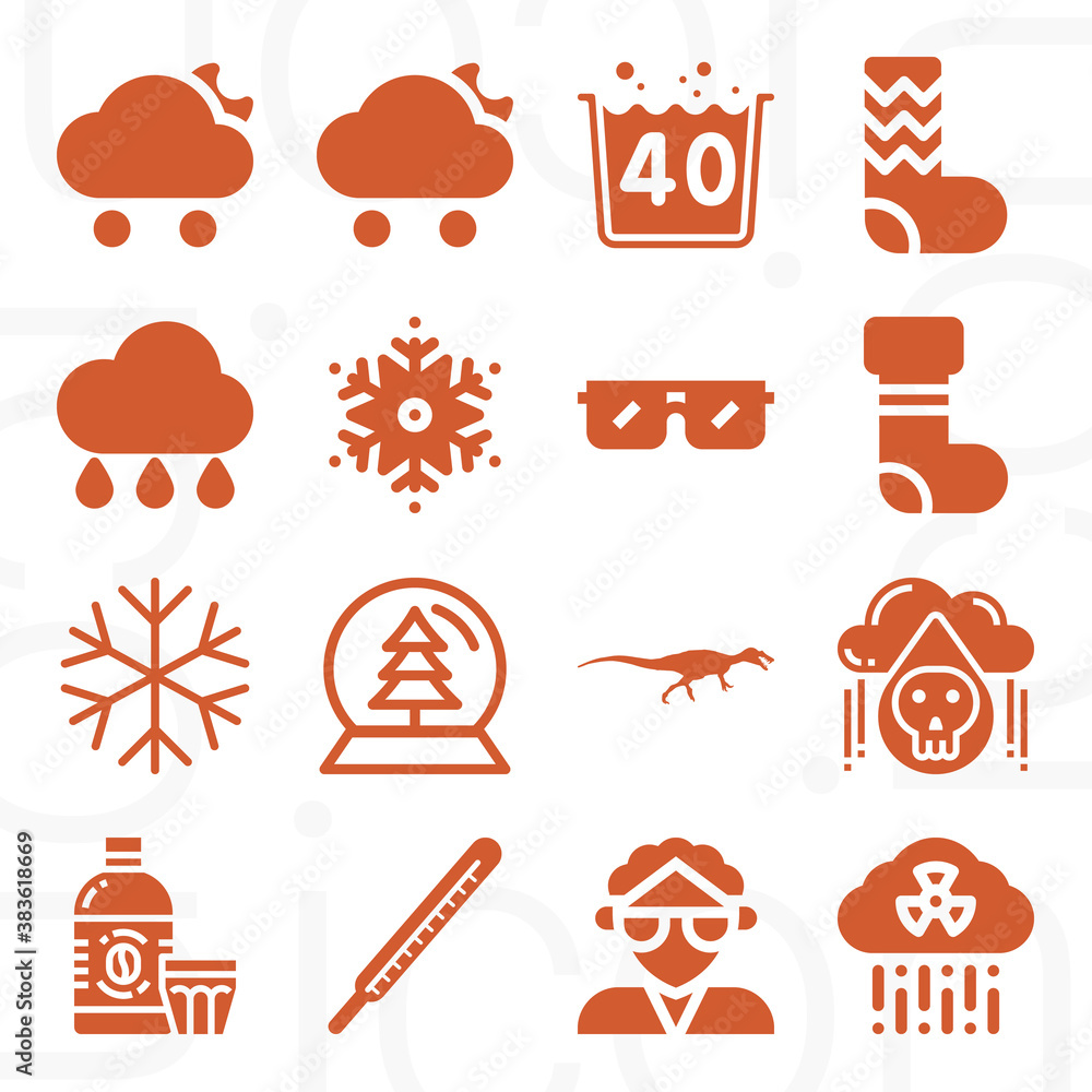 16 pack of precipitation filled web icons set 16 pack of precipitation filled web icons set