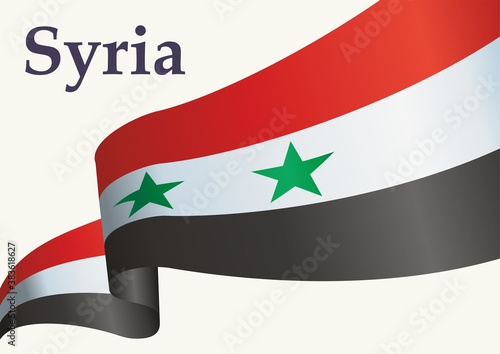 Flag of Syria, Syrian Arab Republic. Bright, colorful vector illustration