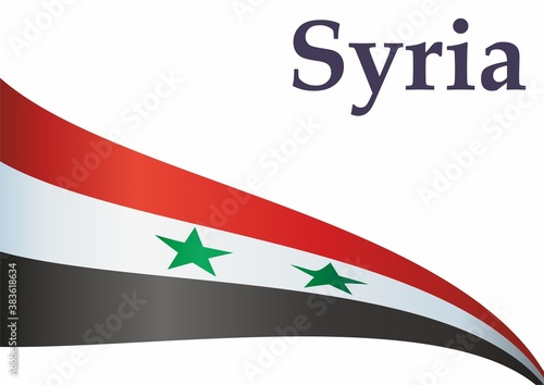 Flag of Syria, Syrian Arab Republic. Bright, colorful vector illustration