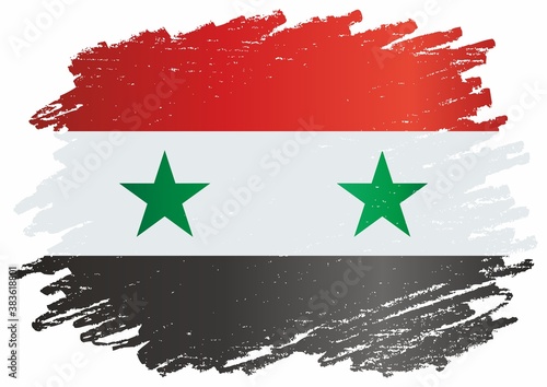 Flag of Syria, Syrian Arab Republic. Bright, colorful vector illustration
