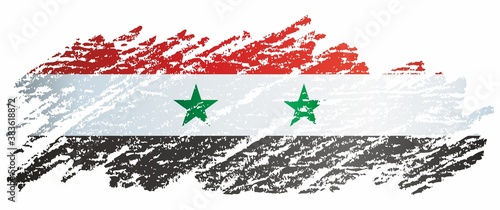 Flag of Syria, Syrian Arab Republic. Bright, colorful vector illustration