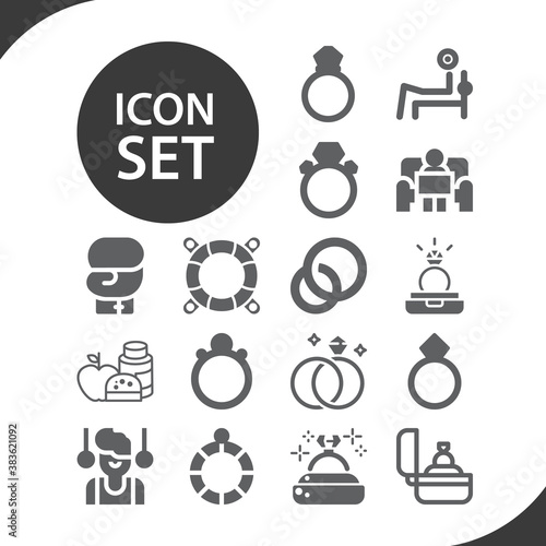 Simple set of wife related filled icons.
