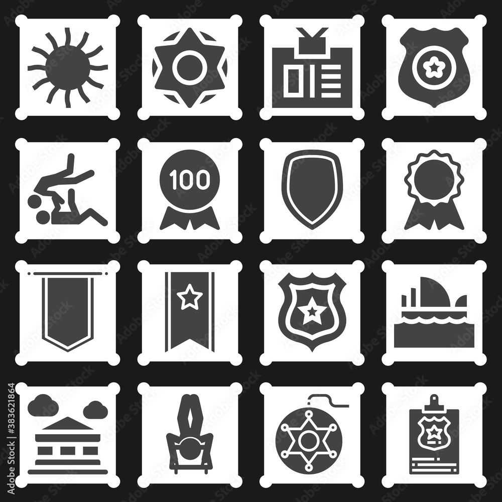 16 pack of olympic filled web icons set 16 pack of olympic filled web icons set