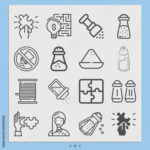 Simple set of sulfate related lineal icons.