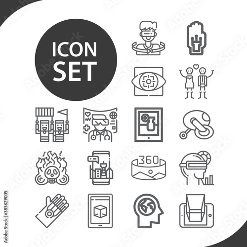 Simple set of brahman related lineal icons.