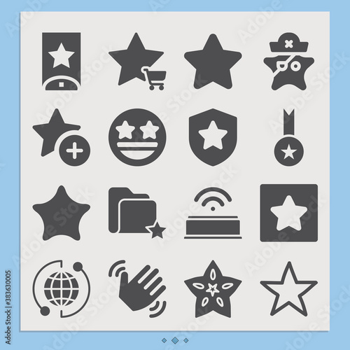 Simple set of apparent related filled icons.