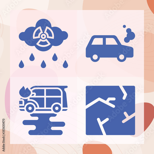 Simple set of battered related filled icons