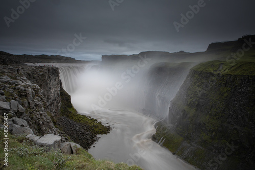 The powerful Dettifoss waterfall, located in Northeast Iceland.