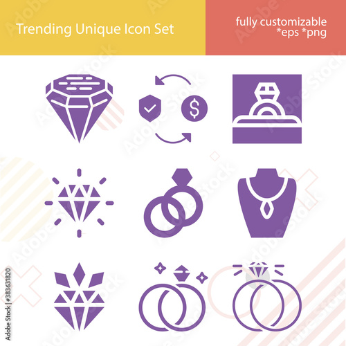 Simple set of expenditures related filled icons.