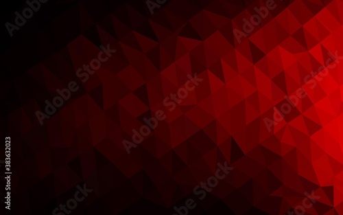 Dark Red vector abstract polygonal layout.