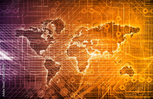 Global Digital Technology Concept