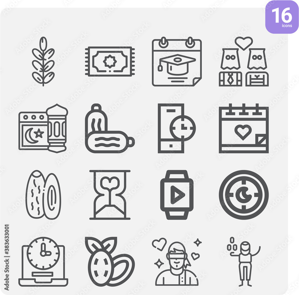 Simple set of go out related lineal icons. Simple set of go out related lineal icons.
