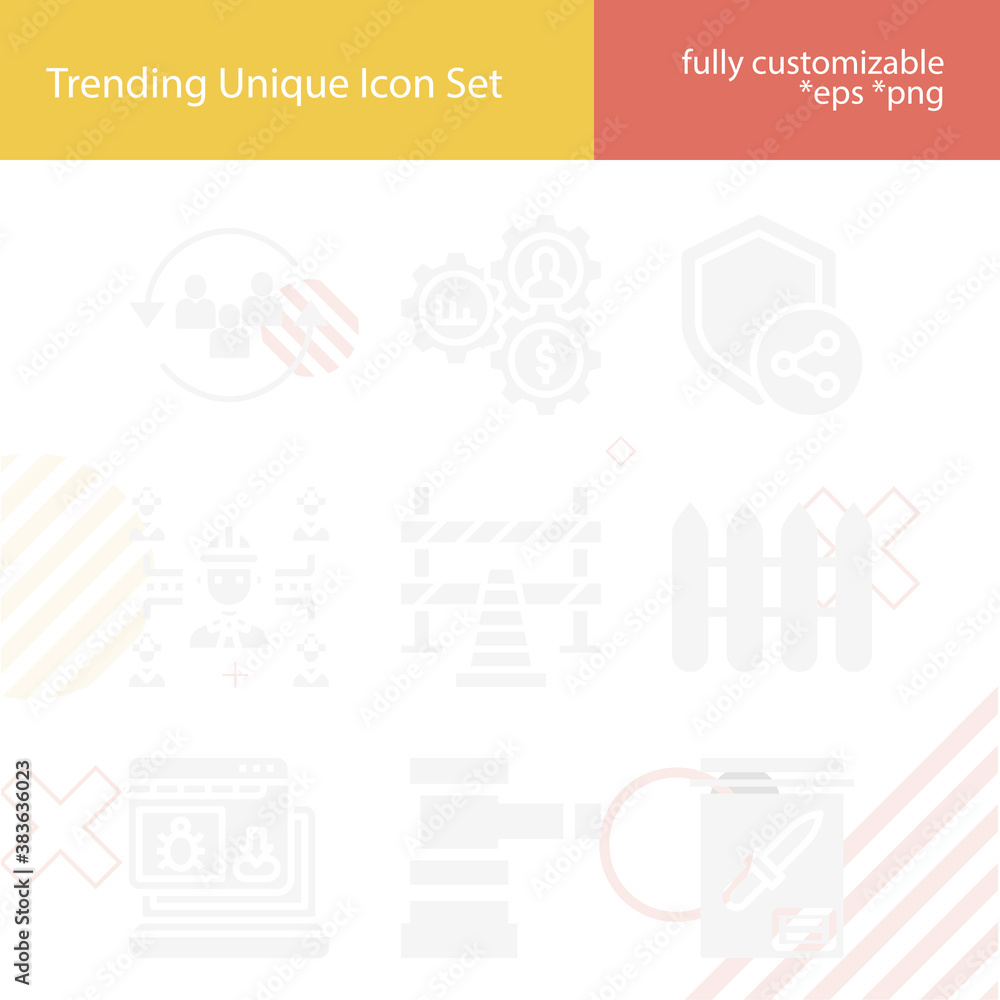 Simple set of offense related filled icons. Simple set of offense related filled icons.