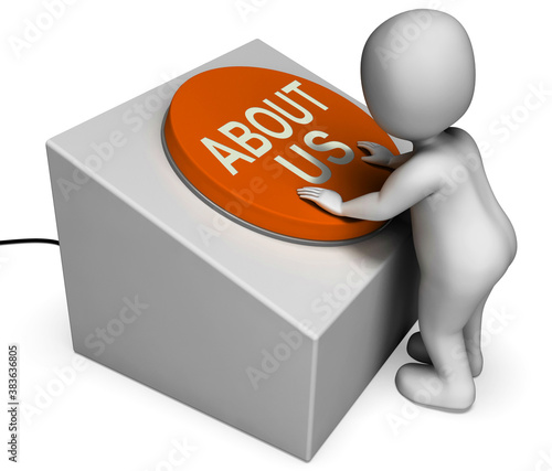 About Us Button Shows Introduction And Information