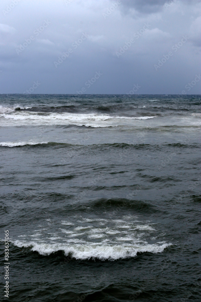 Waves close to the shore