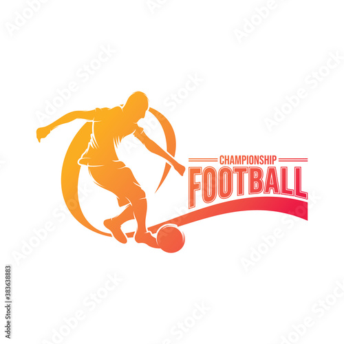 Soccer player logo design templates
