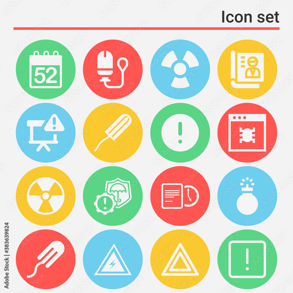 16 pack of peril filled web icons set 16 pack of peril filled web icons set