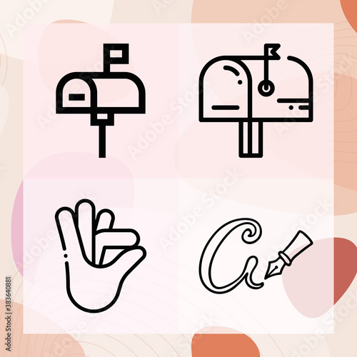 Simple set of colonies related lineal icons