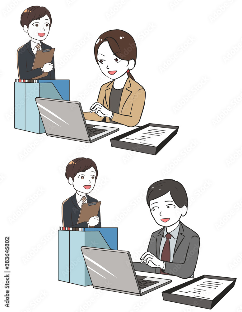 仕事中に話かける男性社員