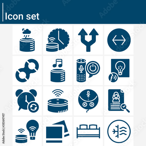 Simple set of repeat related filled icons.