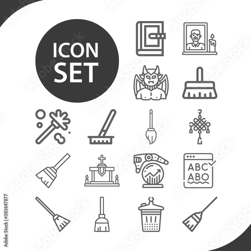 Simple set of witch related lineal icons.