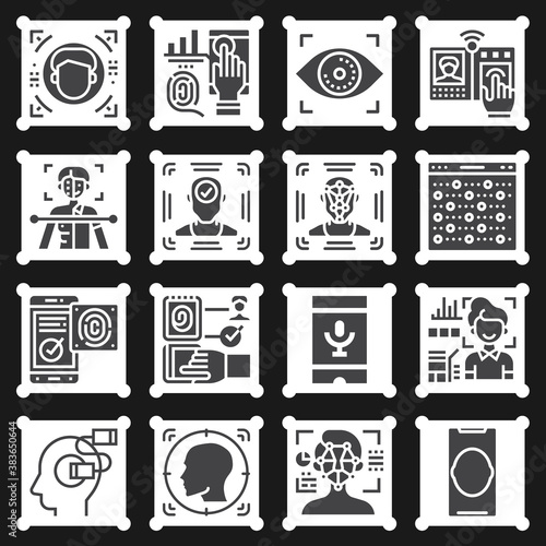 16 pack of contributions  filled web icons set