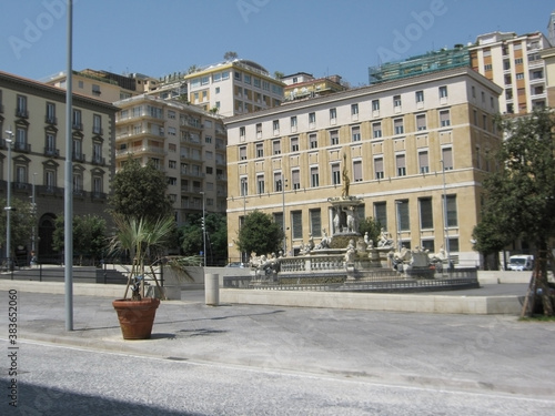 Empty historic center of the city of Naples. Italy. Europe © Pavlo