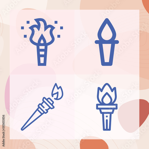 Simple set of olympic related lineal icons