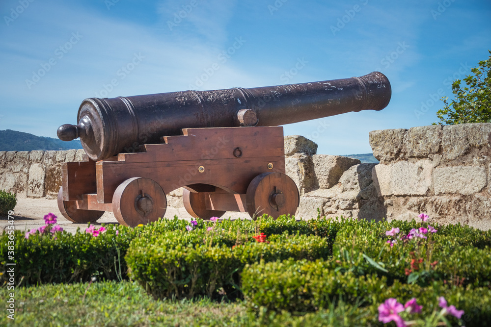 great cannon. Cannon in a large castle. image as once the protection of cities great cannon. Cannon in a large castle. image as once the protection of cities