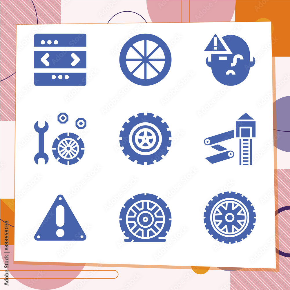 Simple set of 9 icons related to slammed Simple set of 9 icons related to slammed