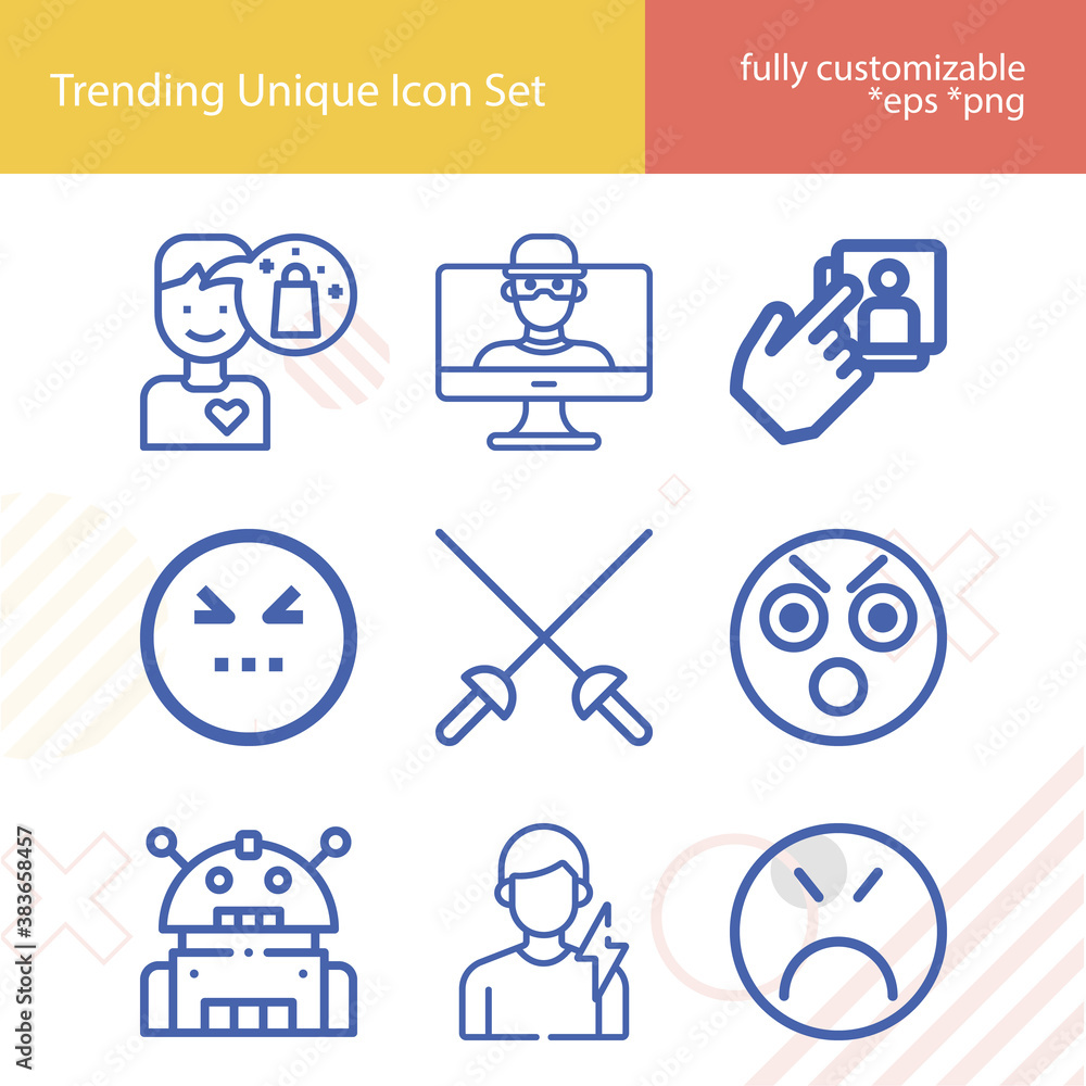 Simple set of offense related lineal icons. Simple set of offense related lineal icons.