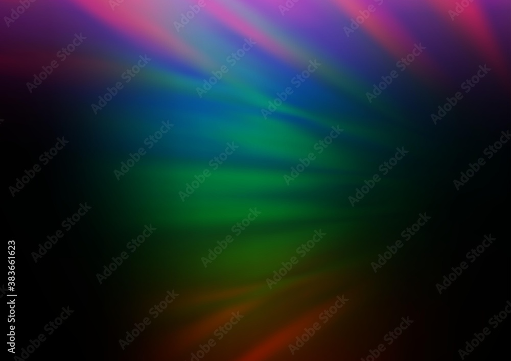Obraz premium Dark Multicolor, Rainbow vector blurred shine abstract pattern.