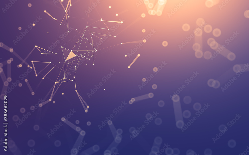 Abstract background. Molecules technology with polygonal shapes, connecting dots and lines. Connection structure. Big data visualization. Abstract background. Molecules technology with polygonal shapes, connecting dots and lines. Connection structure. Big data visualization.
